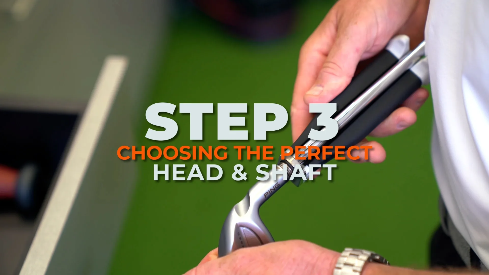 golf pro measuring clubs at a custom fitting in surrey