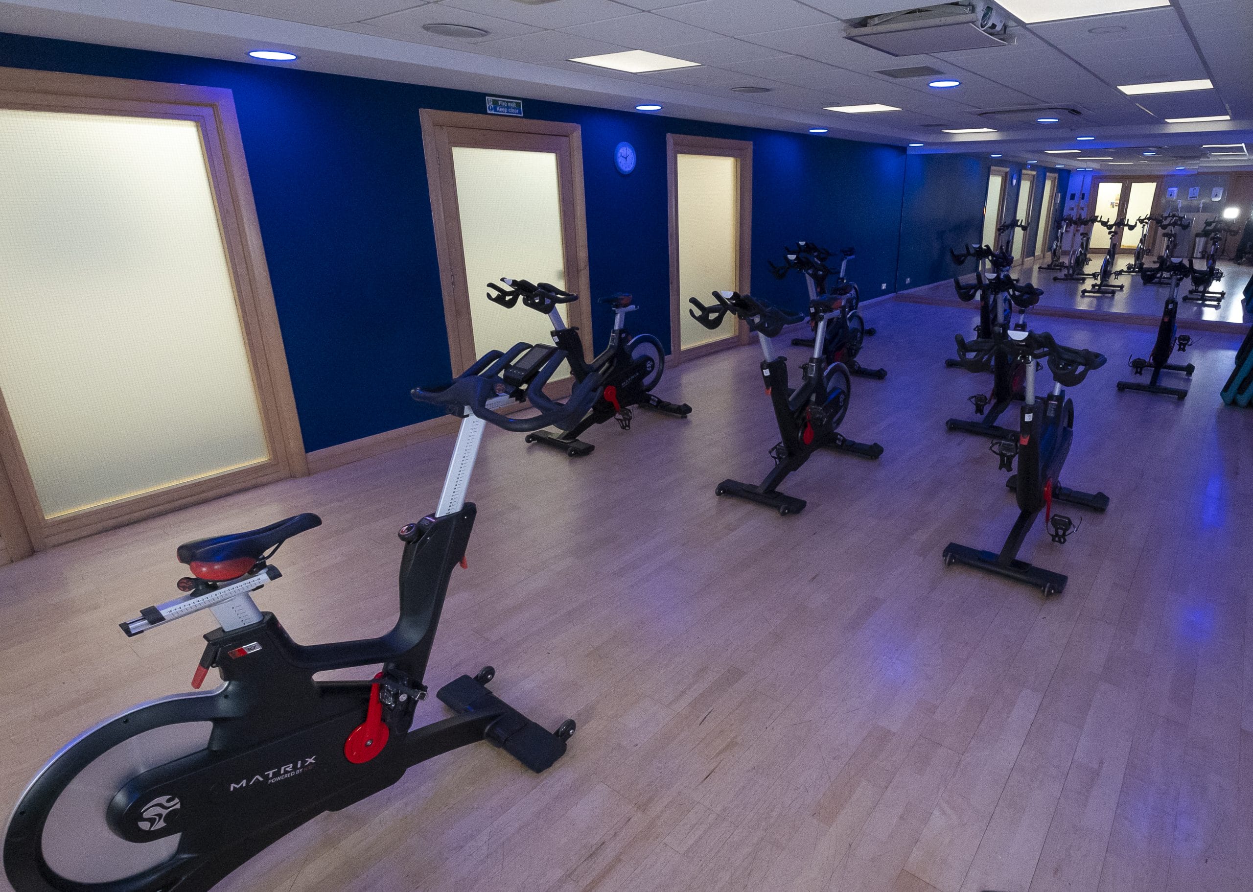 shot of bikes at a spin class in woking