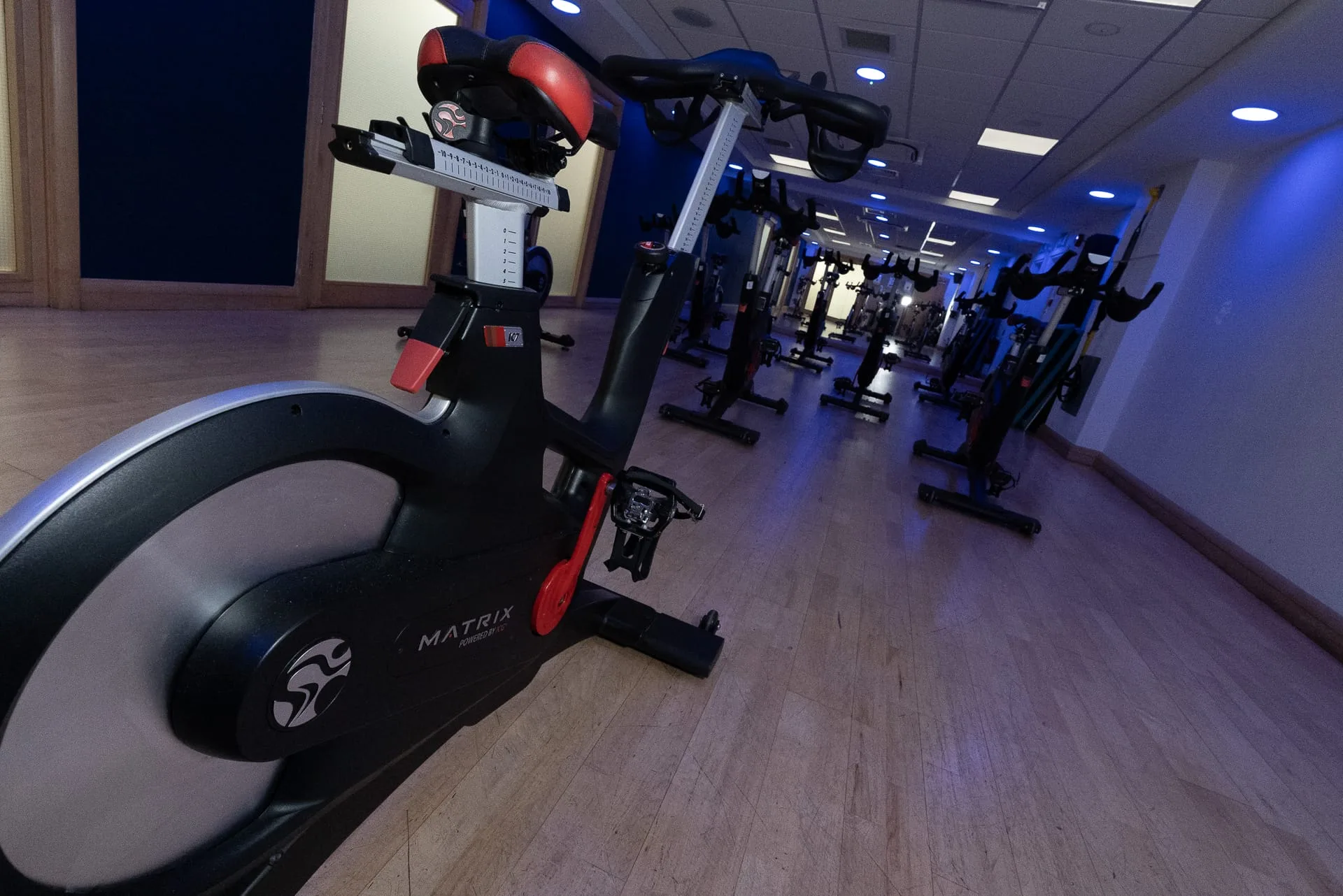 cycling class at gym in woking