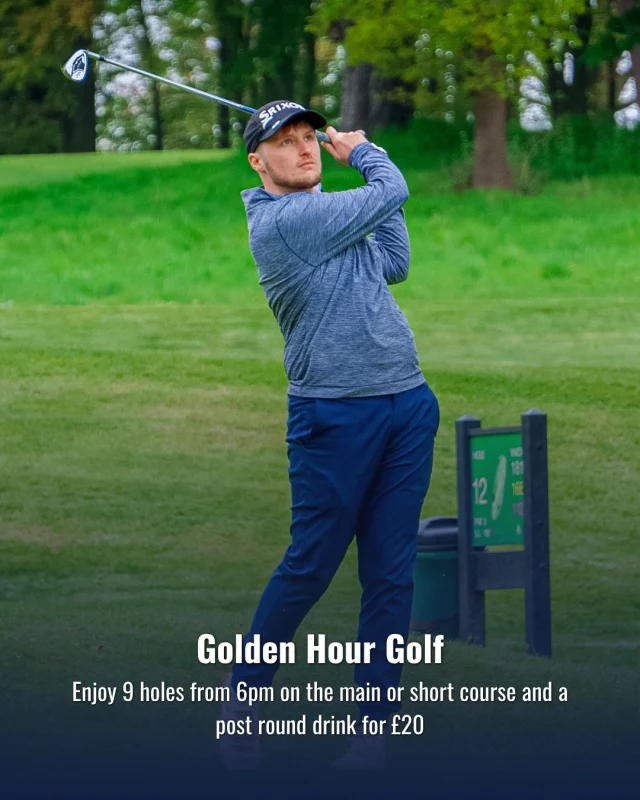 Your evening starts on the first tee 🌅

9 holes. A drink of your choice. Just £20.

Available after 6pm. See you on the fairways 🍻

Use code ‘9DR02’ when booking using the link in our bio.

#HoebridgeGolfCentre #AfterWorkGolf #EveningGolf #GolfUK #SummerGolf