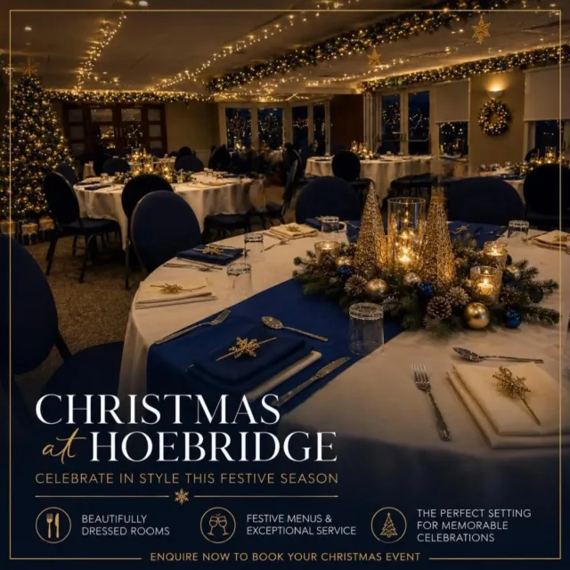 🎄🌟 Christmas at Hoebridge 🌟🎄

Make this Christmas one to remember. From beautifully dressed rooms and festive dining to exceptional service. Hoebridge is the perfect setting for your Christmas celebration. 🥂

Planning your work Christmas party, society celebration or festive get-together? Let's make it one to remember at Hoebridge.

📞 Enquiries and bookings: 01483 722611

#hoebridge #christmasathoebridge #christmasparty
#christmasevents #christmas2026